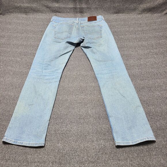 Hollister Mens Jeans 29x30 Blue Slim Straight Epic Flex Distressed Denim Pants - Picture 8 of 10